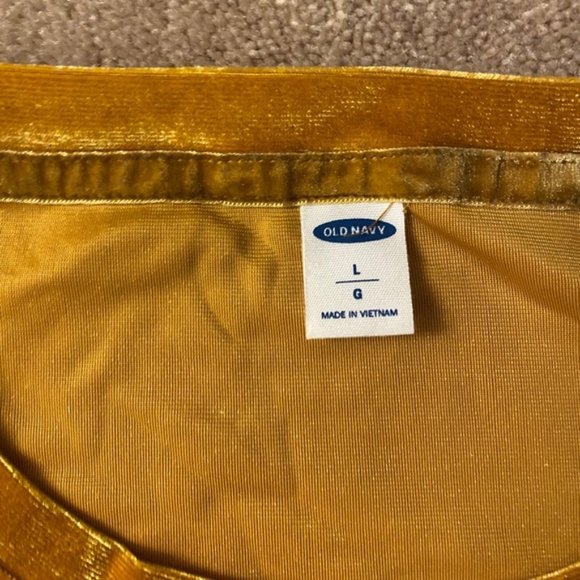 Gold/Yellow Velvet T-Shirt - Picture 4 of 4